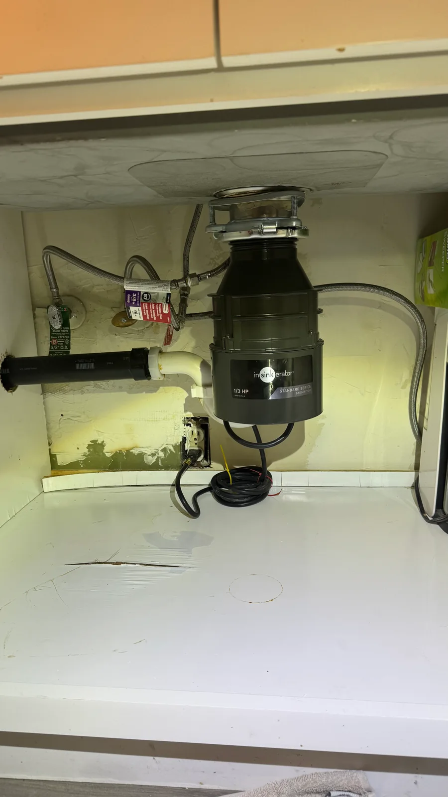 Garbage disposal under sink
