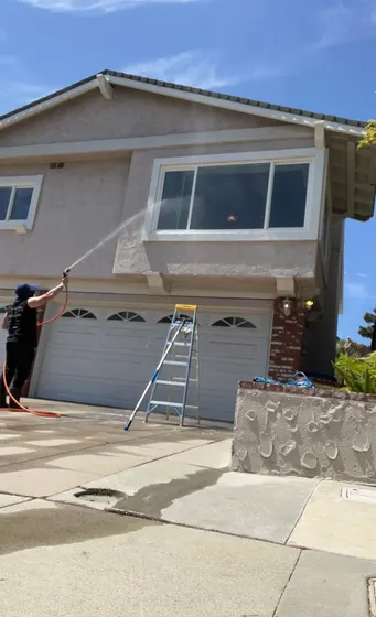 House exterior with trim work