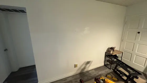 Tools beside newly installed floor