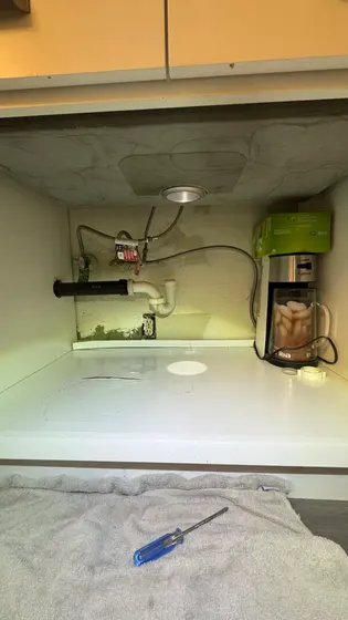 Under-sink plumbing and disposal
