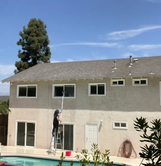 Two-story house exterior