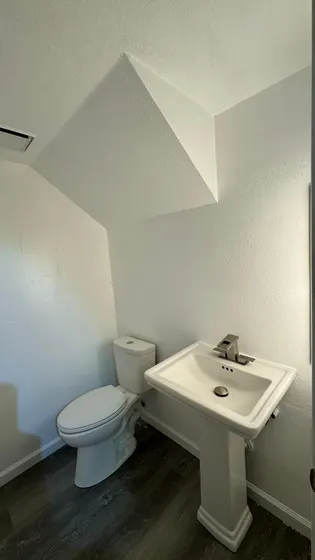 Small bathroom with vanity
