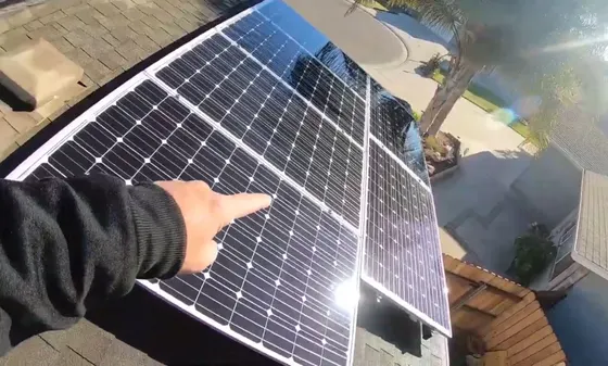 Solar cleaning equipment near panels