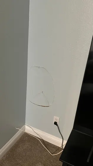 Baseboard and floor finish detail