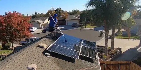 Solar panels on roof
