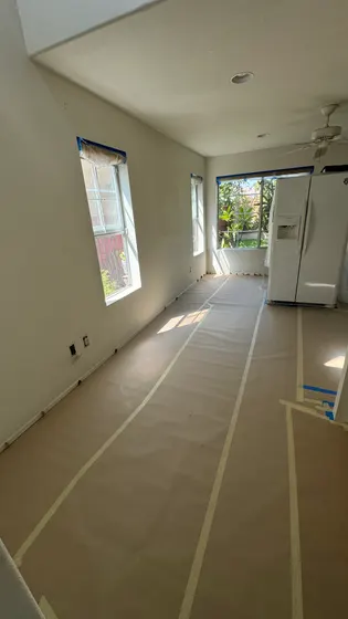 Prepared room during renovation