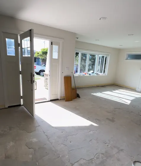 Room with work underway